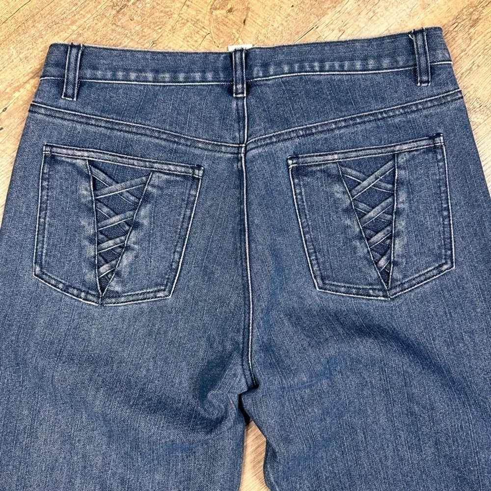Y2K Calvin Klein Jeans 10 Straight Leg Lattice Pockets Stretch